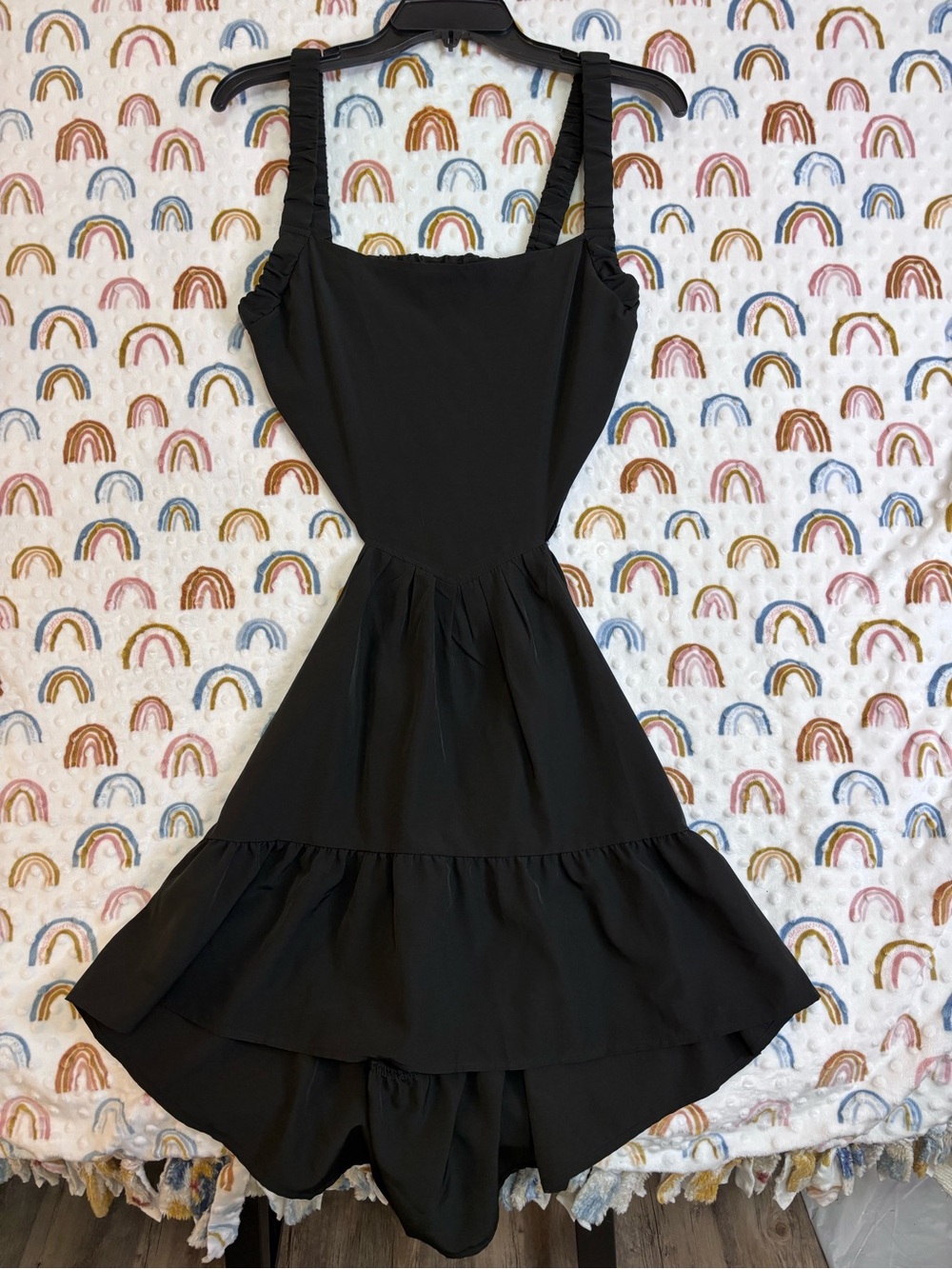 Black Ruffled  Backless Sundress - No Brand Women Size Small